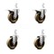 Service Caster 4 Inch High Temp Phenolic 3/4 Inch Square Stem Caster Total Lock Brake SCC, 2PK SCC-SQTTL20S414-PHSHT-34-2-S-2 - alternate 1